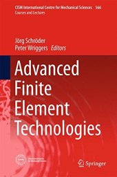 book Advanced Finite Element Technologies