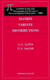 book Matrix Variate Distributions