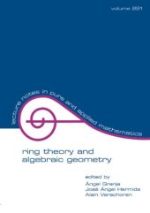 book Ring theory and algebraic geometry : proceedings of the fifth international conference (SAGA V) in León, Spain