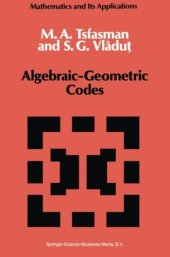 book Algebraic-Geometric Codes