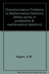 book Characterization Problems in Mathematical Statistics