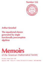 book Equational Classes Generated by Single Functionally Precomplete Algebras