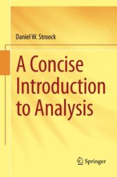 book A Concise Introduction to Analysis