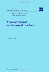 book Approximation of vector valued functions