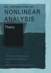 book An Introduction to Nonlinear Analysis: Theory