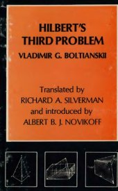 book Hilbert's Third Problem