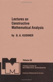 book Lectures on Constructive Mathematical Analysis