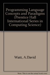 book Programming Language Concepts and Paradigms