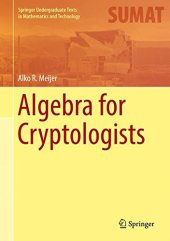 book Algebra for Cryptologists