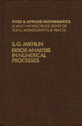 book Error Analysis in Numerical Processes