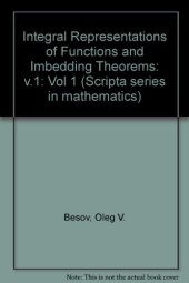 book Integral representations of functions and imbedding theorems. Vol.1