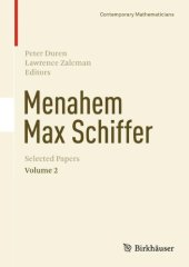 book Menahem Max Schiffer: Selected Papers Volume 2