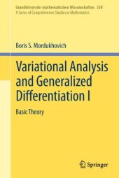 book Variational Analysis and Generalized Differentiation I: Basic Theory