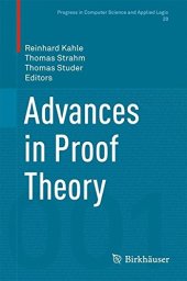 book Advances in Proof Theory