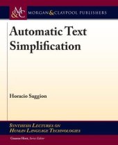 book Automatic Text Simplification