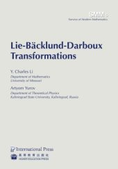 book Lie-Bäcklund-Darboux Transformations