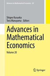 book Advances in mathematical economics. Vol.20