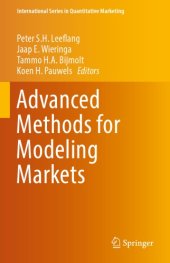 book Advanced Methods for Modeling Markets