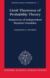 book Limit Theorems of Probability Theory: Sequences of Independent Random Variables