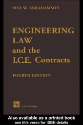 book Engineering law and the I.C.E. contracts