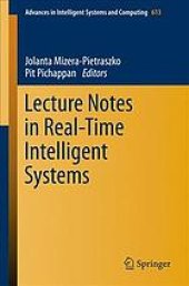 book Lecture notes in real-time intelligent systems