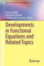 book Developments in functional equations and related topics