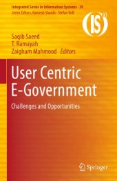 book User Centric E-government Challenges and Opportunities