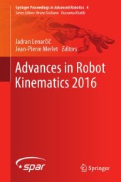 book Advances in Robot Kinematics 2016