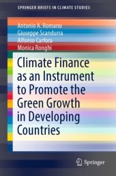 book Climate finance as an instrument to promote the green growth in developing countries