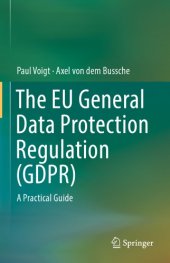 book The EU general data protection regulation (GDPR) : a practical guide