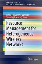 book Resource management for heterogeneous wireless networks