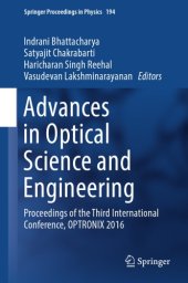 book Advances in optical science and engineering : proceedings of the third International Conference, OPTRONIX 2016