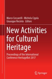 book New activities for cultural heritage : proceedings of the International Conference HeritageBot 2017