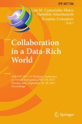 book Collaboration in a Data-Rich World : 18th IFIP WG 5.5 Working Conference on Virtual Enterprises, PRO-VE 2017, Vicenza, Italy, September 18-20, 2017, Proceedings