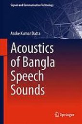 book Acoustics of Bangla Speech Sounds