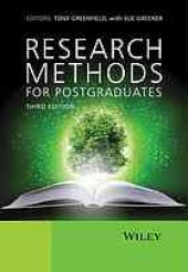 book Research methods for postgraduates