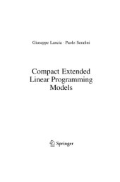 book Compact Extended Linear Programming Models