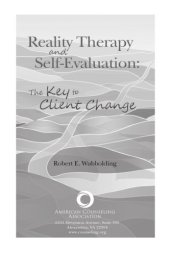 book Reality therapy and self-evaluation : the key to client change