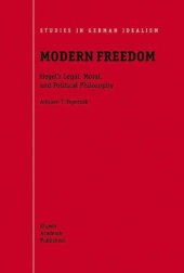 book Modern Freedom: Hegel’s Legal, Moral, and Political Philosophy