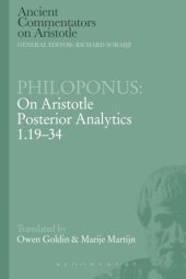 book Philoponus: On Aristotle Posterior Analytics 1.19-34