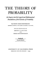 book The Theory of Probability: An Inquiry into the Logical and Mathematical Foundations of the Calculus of Probability