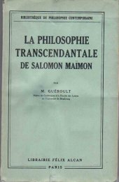 book La Philosophie transcendantale de Salomon Maïmon