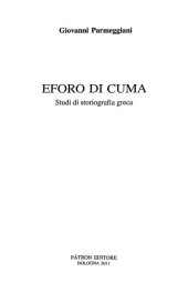 book Eforo di Cuma: studi di storiografia greca