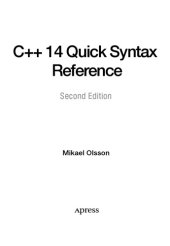 book C++ 14 Quick Syntax Reference   2nd ed.