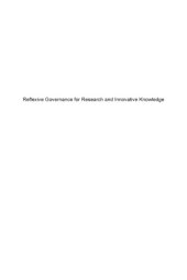 book Reflexive Governance for Research and Innovative Knowledge