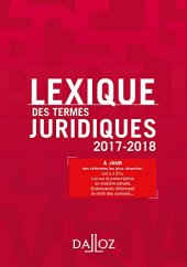 book Lexique des termes juridiques 2017-2018