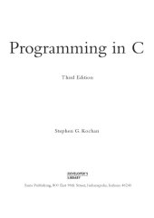 book Programming in C