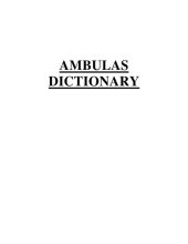 book Ambulas dictionary