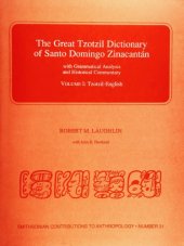 book The Great Tzotzil Dictionary of Santo Domingo Zinacantán