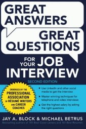 book Great Answers, Great Questions for Your Job Interview